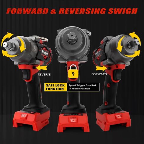 Cordless Impact Wrench 1/2" for Milwaukee 18V Battery, Impact Wrench 1000FT-LBS(1360N.m) High Torque Brushless Electric Impact, with 4 Modes Power Impact Driver for Car, Truck, Mower (No Battery) in Kuwait