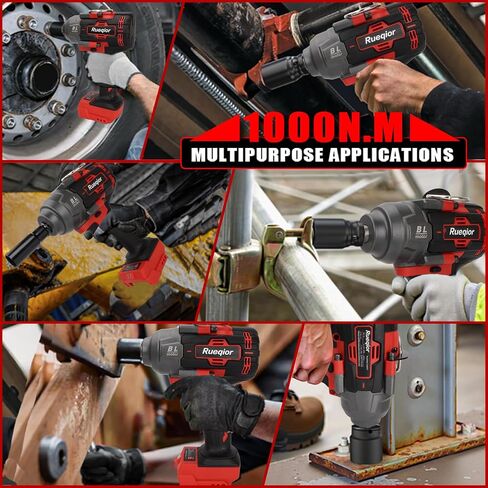Cordless Impact Wrench 1/2" for Milwaukee 18V Battery, Impact Wrench 1000FT-LBS(1360N.m) High Torque Brushless Electric Impact, with 4 Modes Power Impact Driver for Car, Truck, Mower (No Battery) in Kuwait
