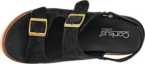 Corkys Footwear Womens 'My 2 Cents' 2.5-Inch Wedge, With A Hook And Loop Ankle Closure, Two Straps With Adjustable Buckles and Cushioned EVA Insoles For All Day Wear in Saudi Arabia