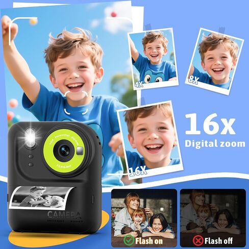 Okaloka Kids Instant Print Camera Toys,1080P HD Toddler Digital Video Camera,Christmas Birthday Gifts for Girls Boys Age 3-12 Year Old - 32G SD Card Included (Purple) in Saudi Arabia
