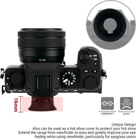 Soft Silicon Camera Viewfinder Eyecup Eyeshade for Fuji Fujifilm X-S20 X-S10 XS10 X-T200 XT200 Eyepiece Eye Cup Protector in Saudi Arabia
