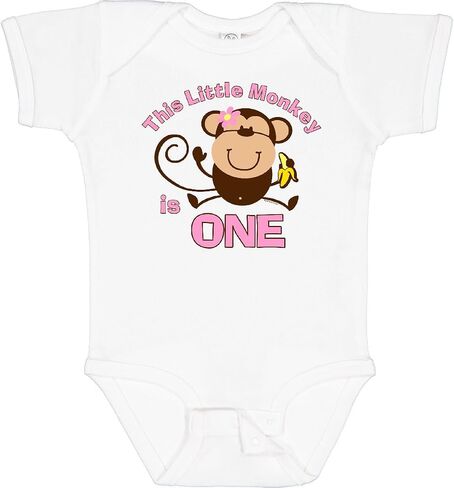 inktastic Little Monkey Girl 1st Birthday Baby Bodysuit in Saudi Arabia