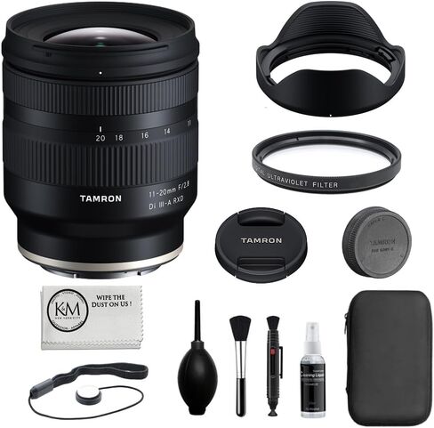 Tamron 11-20mm f/2.8 DI III-A RXD Lens متوافق مع Canon RF Mount (APS-C) | حزمة مع مرشح الأشعة فوق البنفسجية 67 مم + مجموعة تنظيف الكاميرا + قلم العدسة + حارس غطاء العدسة + قطعة قماش لتنظيف الألياف الدقيقة (6 عناصر) in Kuwait