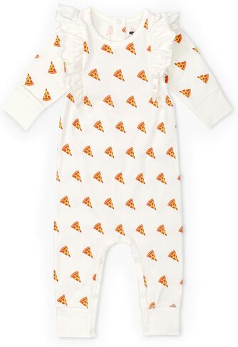 MONICA + ANDY Double Ruffle Romper, 100% Organic Baby Clothes for Girls, Baby Onesie, Newborn, Infant & Toddler Sizes in Saudi Arabia