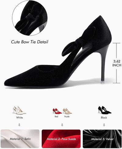 Coutgo Womens Stiletto High High Cheels مغلق مضخات إصبع القدم المدببة المضخات in Saudi Arabia