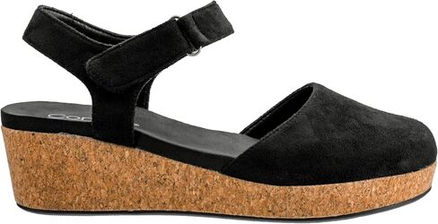 Corkys Footwear Women's All In Wedge 1.5 بوصة-تصميم مغلق أخماني ، وخطاف قابل للتعديل وحزام الكاحل ، وإعلان مملوء بالوسادة ، وإسفين كورك خفيفة الوزن للراحة طوال اليوم in Saudi Arabia