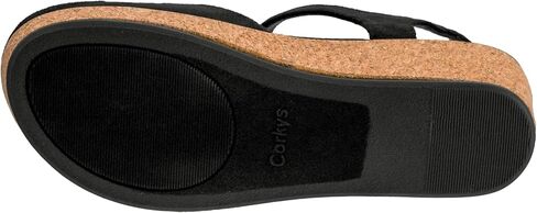 Corkys Footwear Women's All In Wedge 1.5 بوصة-تصميم مغلق أخماني ، وخطاف قابل للتعديل وحزام الكاحل ، وإعلان مملوء بالوسادة ، وإسفين كورك خفيفة الوزن للراحة طوال اليوم in Saudi Arabia