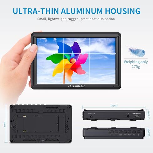 FEELWORLD S55V2 5.5 Inch DSR Camera Field Monitor Small Full HD 1920x1152 IPS Video Assist Mit HDMI Output and Input in Saudi Arabia
