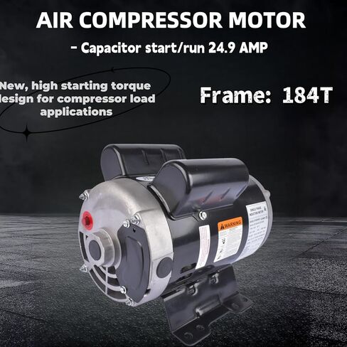 54421193 5 حصان استبدال محرك ضاغط الهواء لـ Ingersoll Rand ، المرحلة الفردية ، إطار 184T ، حاوية إثبات بالتنقيط المفتوح ، إخراج 5hp ، 3450 دورة في الدقيقة ، 60 هرتز ، 208-230 فولت ، 23378805 Mixizap in Kuwait