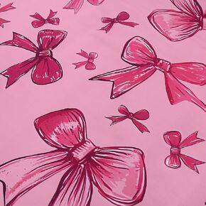 SDIII 4 Piece Pink Bow Girl Toddler Bedding Set, Cute Bowknot Princess Toddler Bedding Set with Comforter, Fitted Sheet, Flat Sheet and Pillowcase in Saudi Arabia