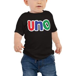 uno 1st Birthday Shirt for uno Party or Fiesta Black in Saudi Arabia