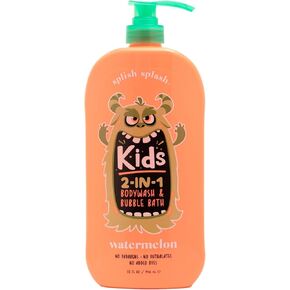Splish Splash Kids 2-in-1 Body Wash & Bubble Bath | Tear-Free, Paraben-Free & Dye-Free | Gentle Suds for All Skin Types – Fun Bath Time for Kids – Watermelon 32 Fl Oz in Saudi Arabia