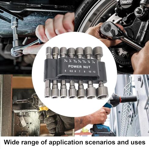 مجموعة سائق Hex Socket مجموعة لتدريبات الطاقة ومفكات كهربائية ، وحجم 1/4 بتات من أجل DIY وإصلاح المنزل ، مجموعة الأدوات العالمية in Saudi Arabia