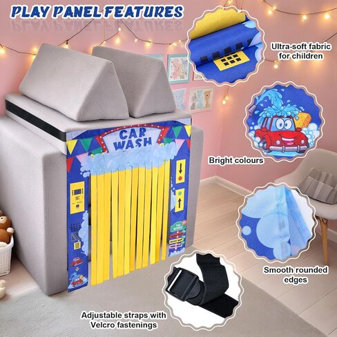 4 PCS Play Panel for Kids Couch Foam Sofa ، لوحة أساليب Modular Play Modular للأطفال (Play Couch غير مدرجة) in Kuwait