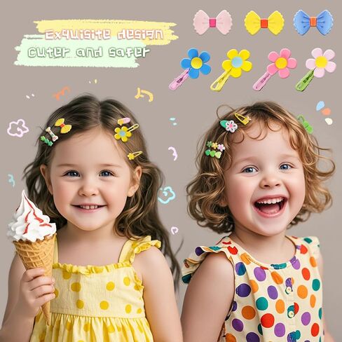 Saoropeb 56 PCS مقاطع شعر للفتيات طفل مقاطع شعر ملحقات شعر لطيف للأطفال تصميم الكرتون للبنات الصغير in Kuwait