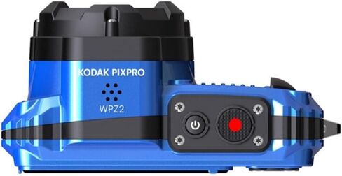 Kodak Pixpro WPZ2 Camera 16mp Digital Digital مع تكبير 4x (أزرق) مع بطاقة ذاكرة 32 جيجابايت ، بطاريات (حزمة) وقارئ البطاقات (4 عناصر) in Kuwait