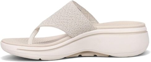 Skechers Go Walk Arch Fit Knit 3 Point Sandal Natural 12 B (M) in Kuwait