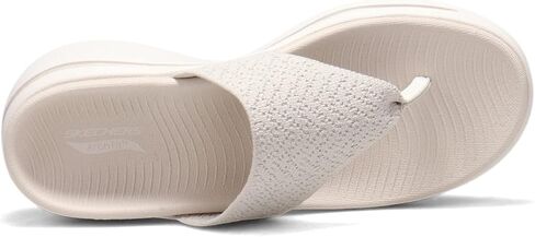 Skechers Go Walk Arch Fit Knit 3 Point Sandal Natural 12 B (M) in Kuwait
