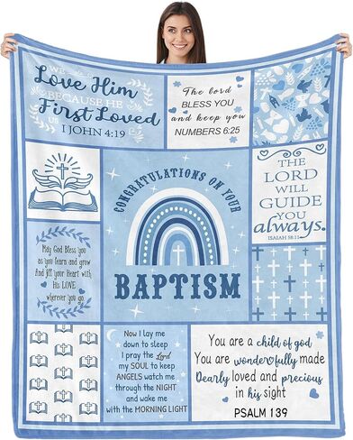 Kesidilo Baptism Gifts for Girl, Baptismal Blanket 40"x50", Christening Gifts for Girls, Baptism Gifts for Baby Girl, Unique Gifts for Baptism in Saudi Arabia