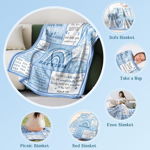 Kesidilo Baptism Gifts for Girl, Baptismal Blanket 40"x50", Christening Gifts for Girls, Baptism Gifts for Baby Girl, Unique Gifts for Baptism in Saudi Arabia