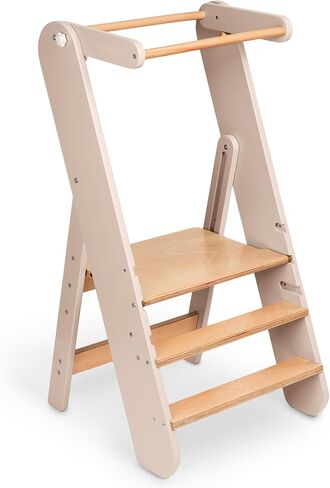 Comfy Cubs Kids Step Stool for Ages 3+, 3 Height Adjustable Toddler Tower, Montessori Furniture Designed in the US - Toddler Standing Tower for Kitchen Sink & Bathroom Access - Sage in Saudi Arabia