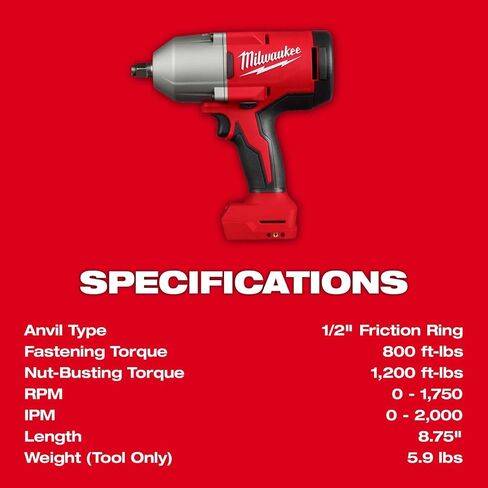 Milwaukee Electric - M18TRADE BRUSHLESS 1/2 HIGH Torque Impact WRENC in Saudi Arabia