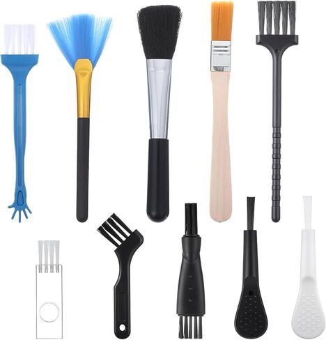 BEWUDY 10 PCS Mini Keyboard Cleaning Kit ، فرش تنظيف الغبار الإلكترونية المضادة للثبات مع شعيرات PP ، للوحة مفاتيح الكمبيوتر ، اللوحة الأم ، الكاميرا ، مساحة صغيرة in Kuwait