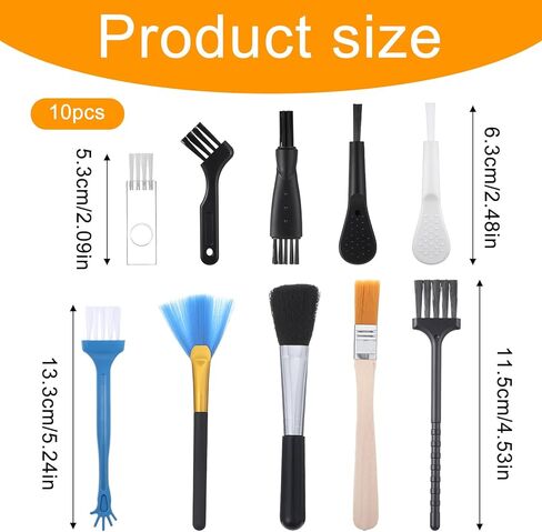 BEWUDY 10 PCS Mini Keyboard Cleaning Kit ، فرش تنظيف الغبار الإلكترونية المضادة للثبات مع شعيرات PP ، للوحة مفاتيح الكمبيوتر ، اللوحة الأم ، الكاميرا ، مساحة صغيرة in Kuwait