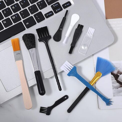 BEWUDY 10 PCS Mini Keyboard Cleaning Kit ، فرش تنظيف الغبار الإلكترونية المضادة للثبات مع شعيرات PP ، للوحة مفاتيح الكمبيوتر ، اللوحة الأم ، الكاميرا ، مساحة صغيرة in Kuwait