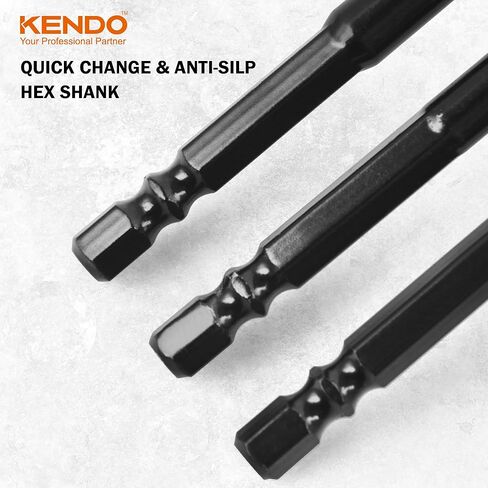 KENDO 10PCS Cement Drill Bit Set, 3/16"-1/2" Masonry Drill Bits Set, Tungsten Carbide Tip, Professional Concrete Drill Bit Set for Cement, Brick, Tile, Wood, Plastic, Glass and Ceramic Tile in Kuwait