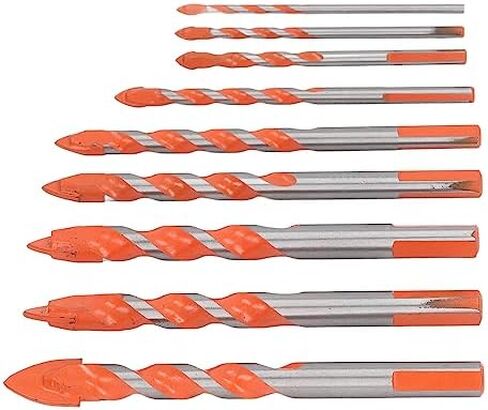 9Pcs Masonry Drill Bits Set Carbide Industrial Strength Carbide Tip in Saudi Arabia