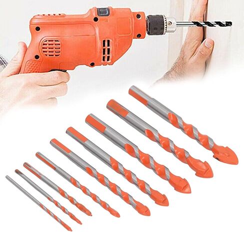 9Pcs Masonry Drill Bits Set Carbide Industrial Strength Carbide Tip in Saudi Arabia