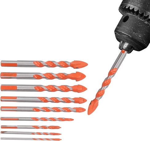 9Pcs Masonry Drill Bits Set Carbide Industrial Strength Carbide Tip in Saudi Arabia
