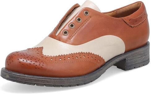 Miz Mooz Peabody Women's Oxfords Brandy/Cream 8.5-9 in Saudi Arabia