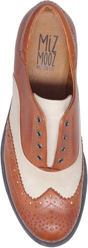 Miz Mooz Peabody Women's Oxfords Brandy/Cream 8.5-9 in Saudi Arabia