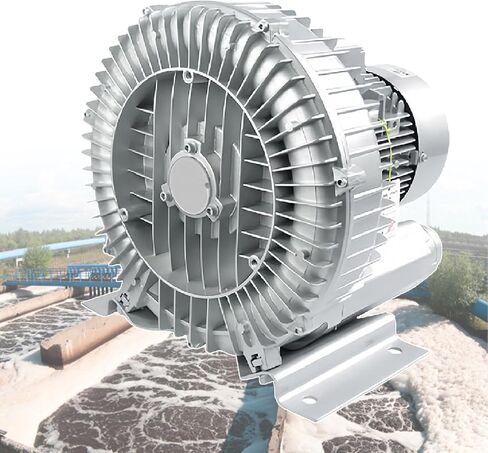 المنفاخ التجديدي 370W ، منفاخ الطرد المركزي حلقة من سبيكة الألومنيوم لتهوية الأسماك البركة ، منفاخ دوامة المرحلة الواحدة لأنظمة معالجة الصرف الصحي in Kuwait