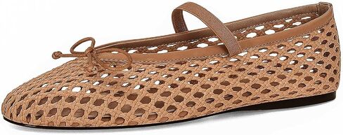 Woven Ballet Flats for Women Cute Raffia Mary Janes Bow Elastic Strap Summer Straw Comfortable Casual Dressy Shoes in Saudi Arabia