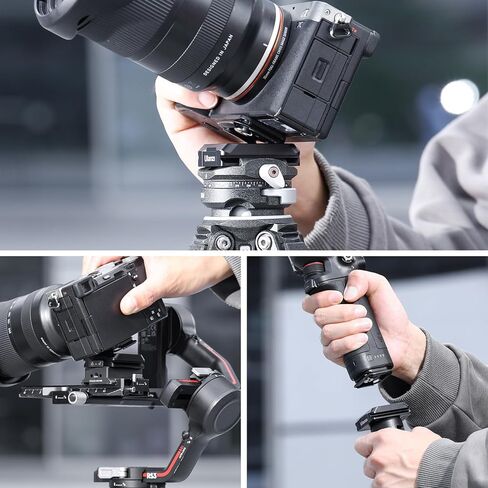 ULANZI UKA01 Camera Quick Release Plate, Tripod Mount Adapter Camera Quick Release Kit w 1/4''-3/8" Screw for Gimbals, Sliders, DSLR, Tripods DJI Sony& 38mm Arca-Swiss Max Load 20kg (Base & Plate) in Saudi Arabia