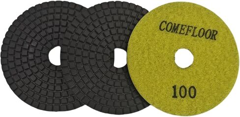 Wet 7 Step Diamond Polishing Pads for Granite Marble Concrete, 4 Inch Grit 50-3000 Hook and Loop Stone Polishing Pads in Saudi Arabia