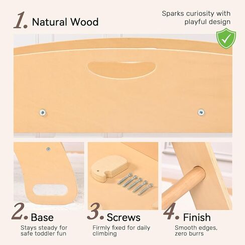 Wingyz 8-in-1 Pikler Triangle Set-Wooden Climbing Toys مع وسادة ، قوس ، منحدر وسلم | Montessori Toddler Climber Indoor Jungle Gym for Kids (Blue) in Kuwait