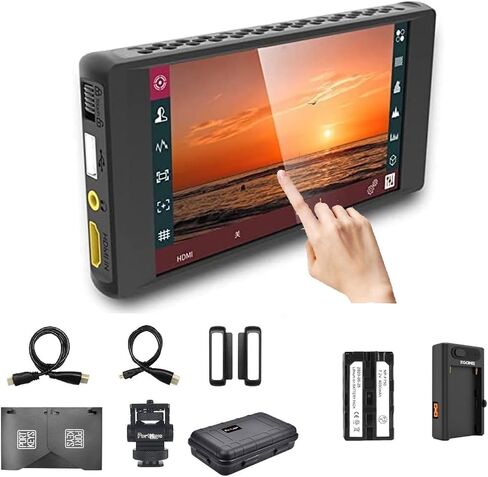 Portkeys PT6 DCI-P3 IPS Touchscreen 5.2'' On-Camera Field Monitor with 1080P 60 HDMI Output, 4K HDMI 30p Input, 3D LUT Out, Peaking Frame, Image Crop, Stretch Effect(Vertical), Peaking Frame in Saudi Arabia