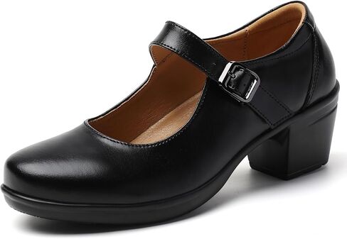 Mary Jane Shoes Women Black Heels فستان مريح للنساء منصة ماري جينس مضخات أنيقة الأعمال in Kuwait