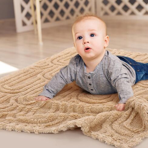 4 Pcs 3D Boho Baby Blanket for Girls Boys Fluffy Baby Blanket Soft Warm Infant Newborn Toddler Receiving Swaddling Blankets Infant Gift, 32" x 24" (Rainbow) in Kuwait