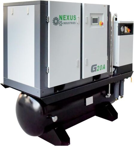 72CFM 20HP ضاغط المسمار الدوار الصناعي مع ضاغط الهواء ومجفف 93GAL 230V in Kuwait