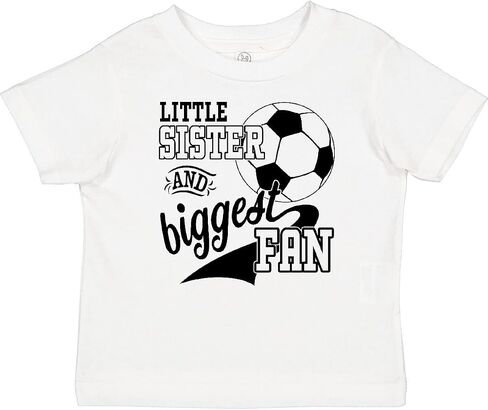 inktastic Little Sister and Biggest Fan- Soccer Player Baby T-Shirt in Saudi Arabia
