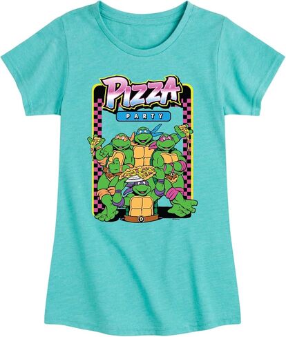 Teenage Muntant Ninja Turtles - Faux Arcade - Toddler and Youth Girls Fitted Short Sleeve Graphic T-Shirt in Saudi Arabia