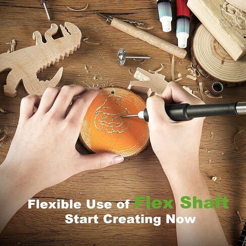 PHALANX 12V Cordless Rotary Tool Kit with Keyless Chuck, 6-Speeds 5000-32000RPM, 119 Accessories with Flex Shaft, Idea for Cutting, Grinding, Wood Carving- Include 2.0AH Battery, Charger (Renewed) in Saudi Arabia