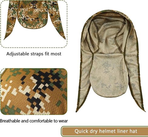 DOCILA 3 Pcs Do Rags for Men Skull Cap Bandana Hat Breathable Helmet Linner Beanie in Kuwait