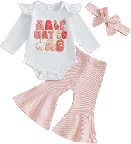 نصف عيد ميلاد الزي الطفلة في منتصف الطريق إلى واحد تطريز رومبير السراويل in Kuwait