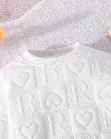 Jecson Toddler Baby Girl Cloths: ملابس دافئة ناعمة وضعت قميصًا مغليًا للقلب والسروال لطيف الخريف الشتاء المنزل 2 مساءً 3M-4T in Kuwait